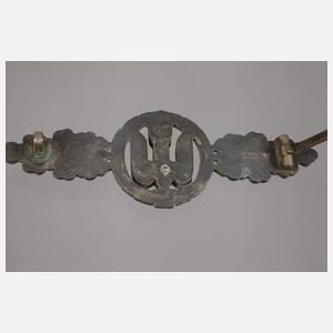 Frontflugspange für Kampfflieger in Silber