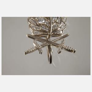 Eichenlaub mit Schwertern und Brillanten