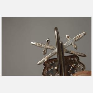 Eichenlaub mit Schwertern und Brillanten