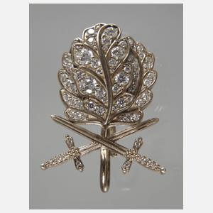 Eichenlaub mit Schwertern und Brillanten