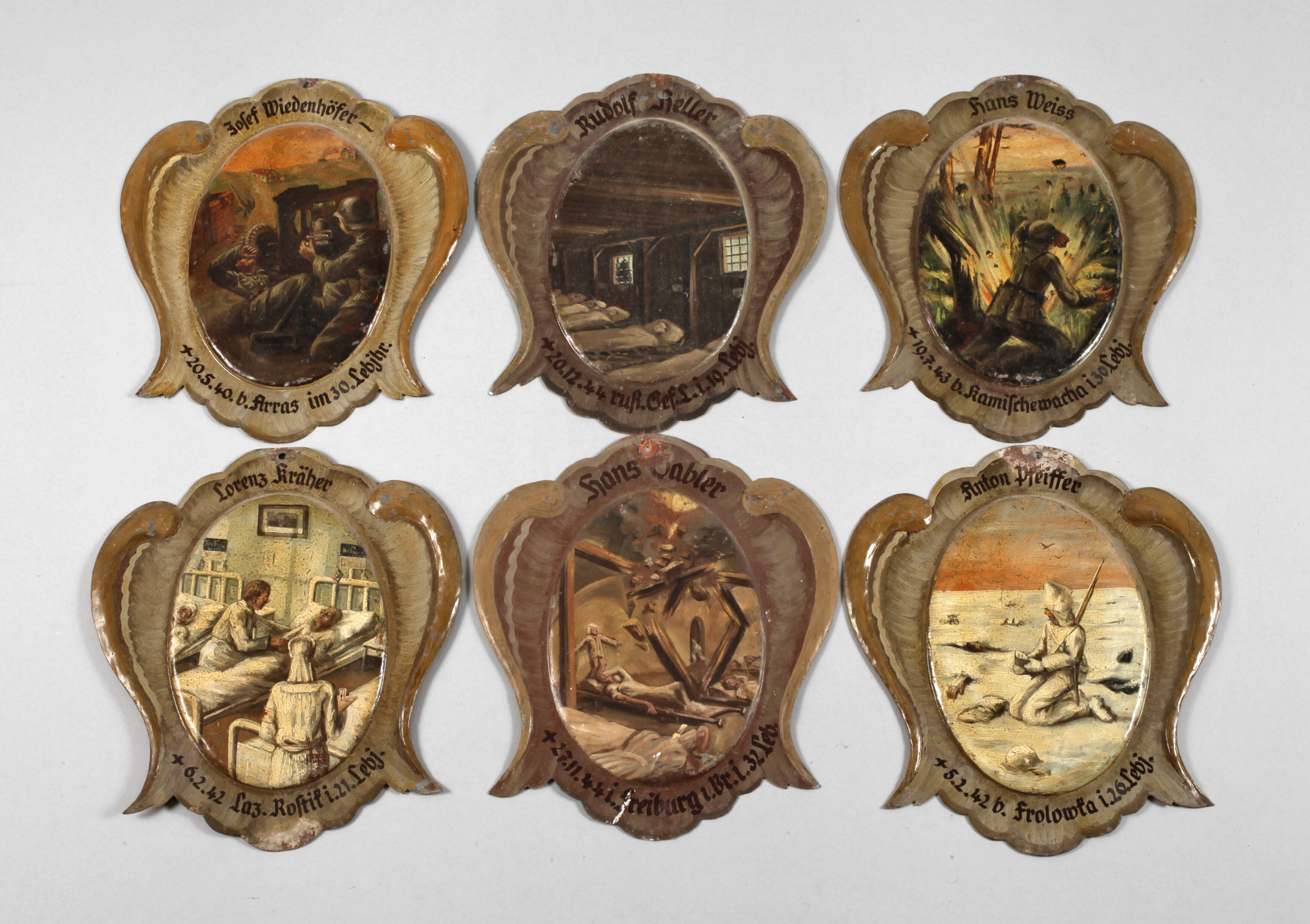 Sechs Gefallenentafeln 2. Weltkrieg