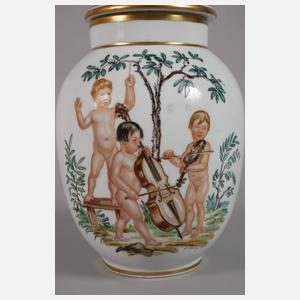 Meißen Teichert Deckelvase Freimaurersymbol