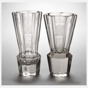 Zwei Freimaurergläser