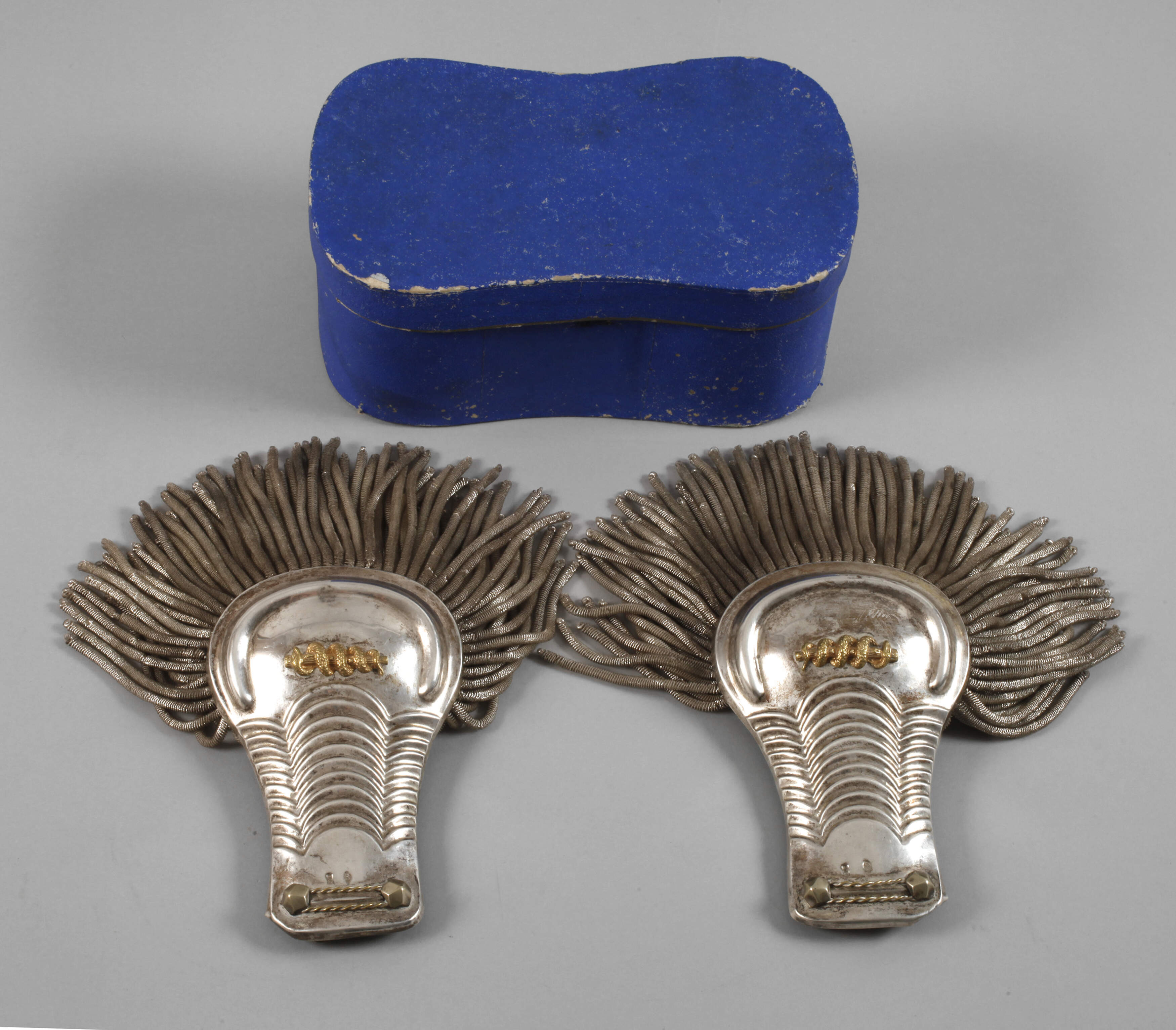 Paar Epauletten Italien, Silber