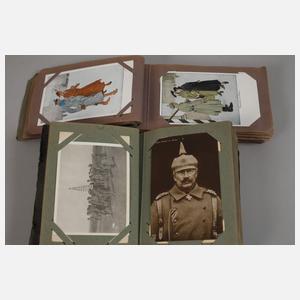 Zwei Postkartenalben 1. Weltkrieg