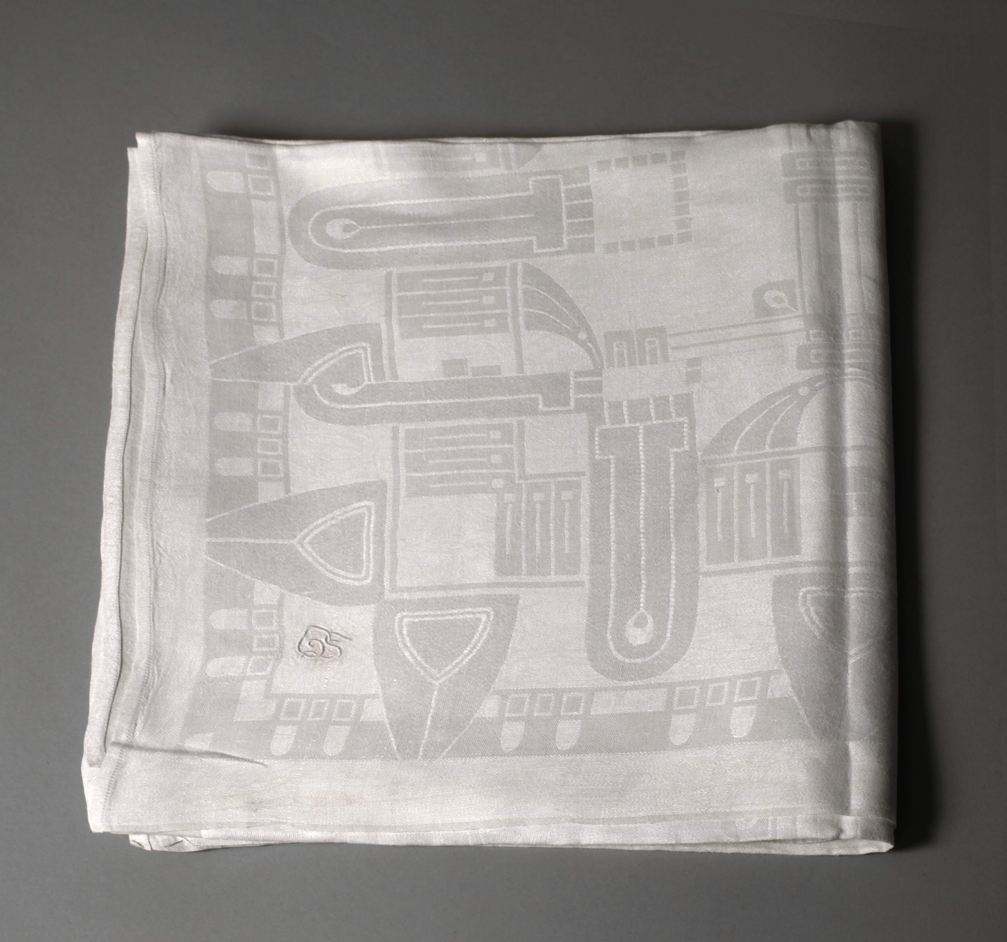 Tischdecke geometrischer Jugendstildekor