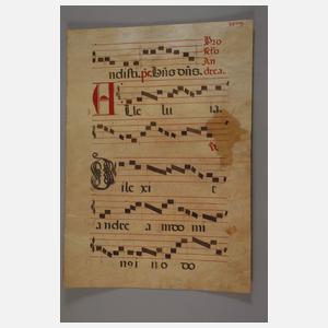 Zwei große Antiphonarblätter