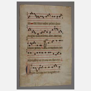 Zwei große Antiphonarblätter