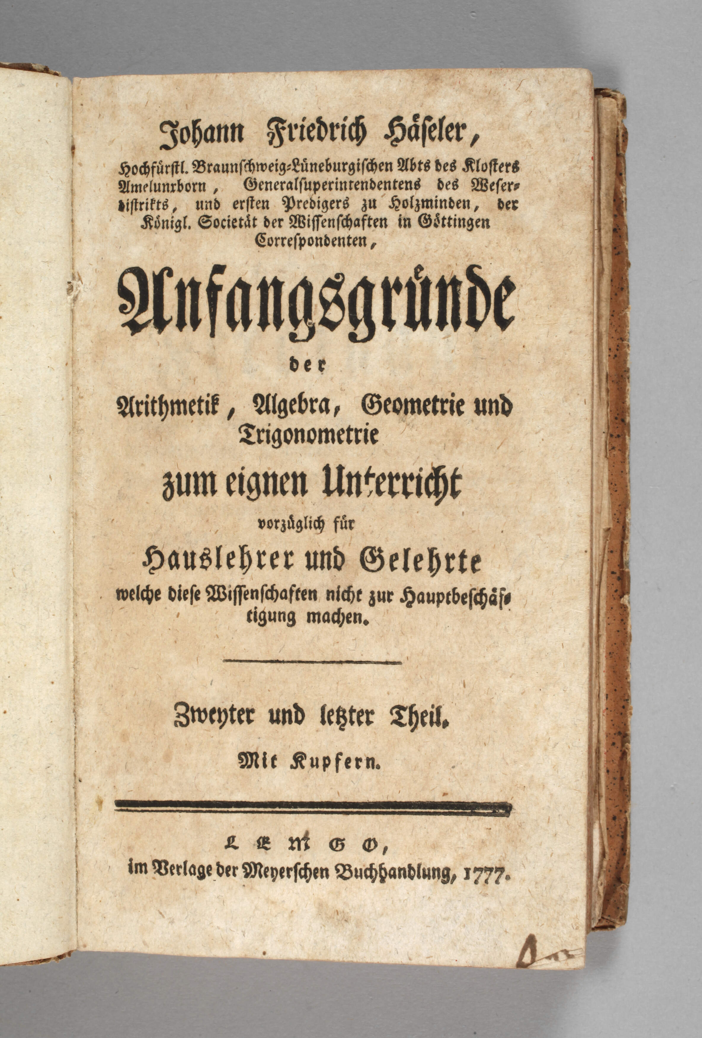 Anfangsgründe der Arithmetik