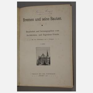 Zwei Bände Bremen und seine Bauten 1900