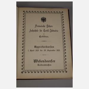 Handschriftliches Fachbuch Fabrikationskursus