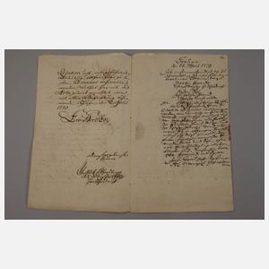 Konvolut historische Dokumente, Lessing