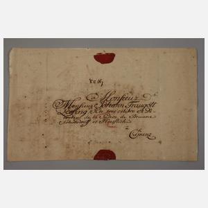 Konvolut historische Dokumente, Lessing