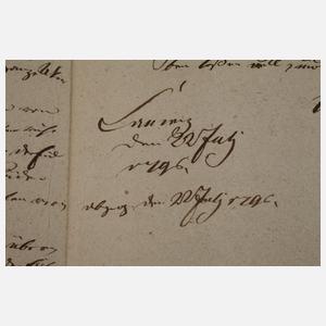 Konvolut historische Dokumente, Lessing