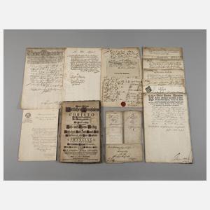 Konvolut historische Dokumente