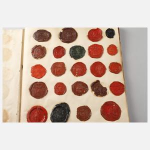 Siegelsammlung und Konvolut alte Handschriften