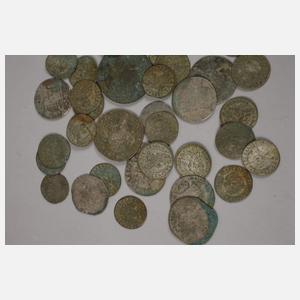 Konvolut historische Silbermünzen