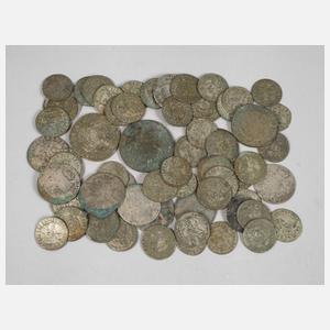 Konvolut historische Silbermünzen