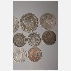 Konvolut historische Silbermünzen