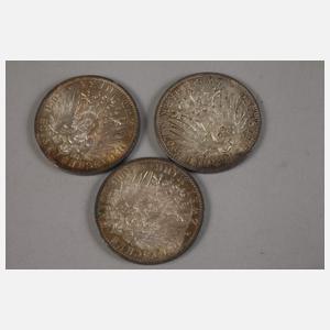 Konvolut Silbermünzen Preußen Wilhelm II.