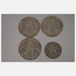 Konvolut Silbermünzen Hamburg