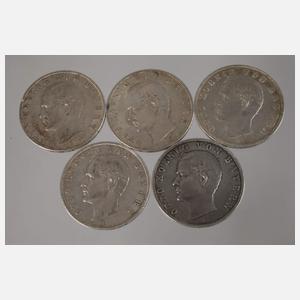 Konvolut Silbermünzen Bayern