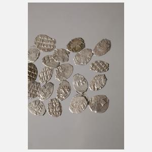 Konvolut Dengi Silber Tropfenmünzen Russland