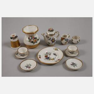 Miniatur Kaffee- und Teeservice für Puppenstube