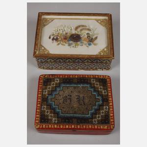 Konvolut Papierantiquitäten/Stammbuch-Kassetten