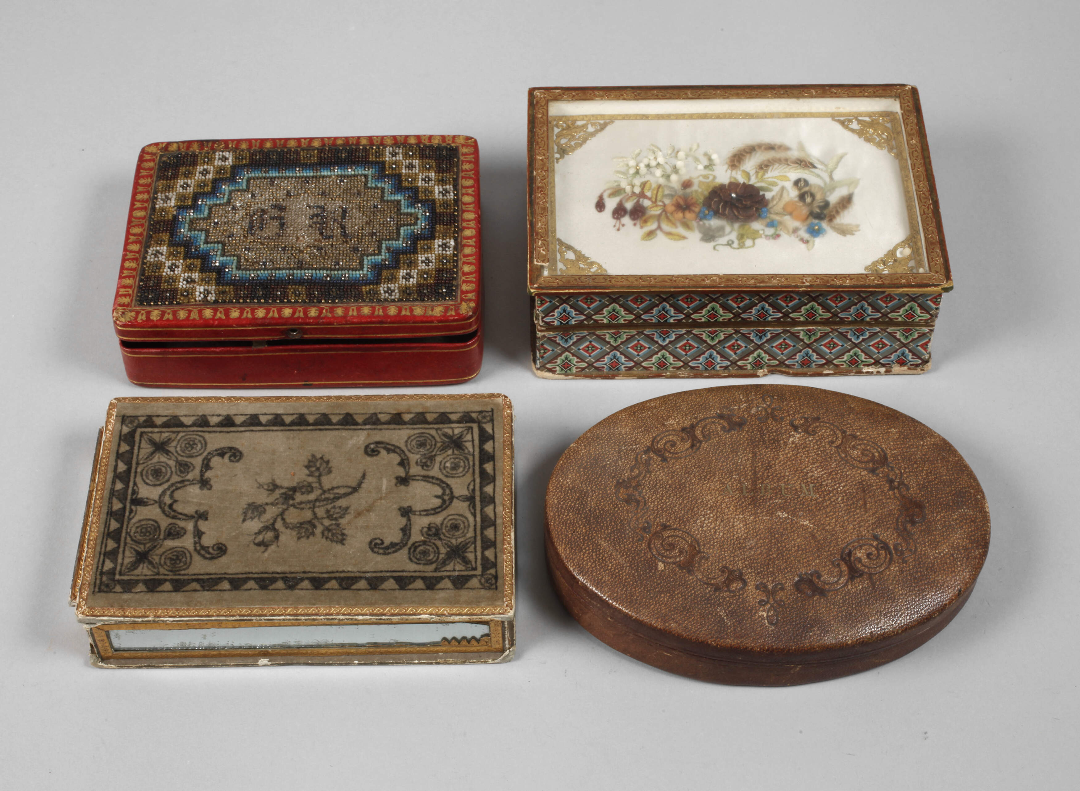 Konvolut Papierantiquitäten/Stammbuch-Kassetten