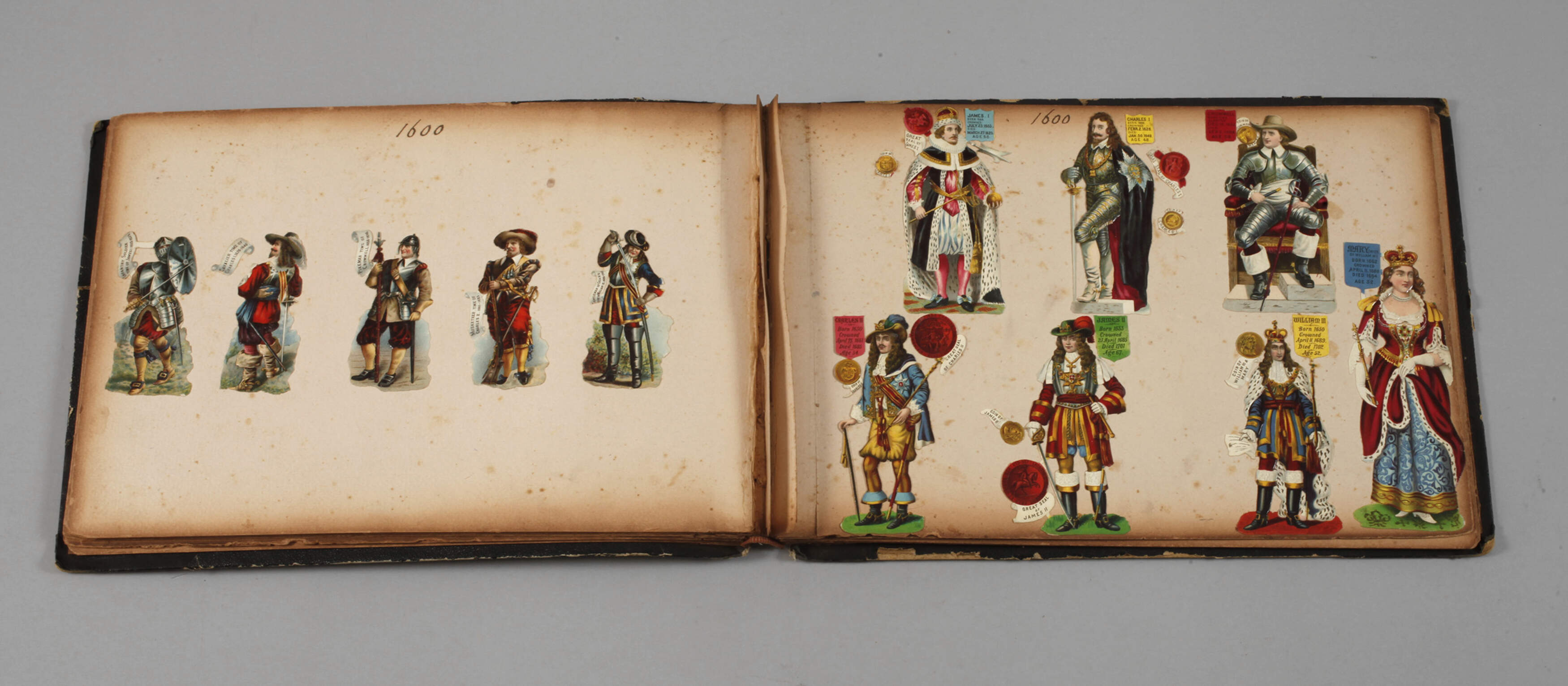Sammelalbum Glanzbilder englischer Herrscher