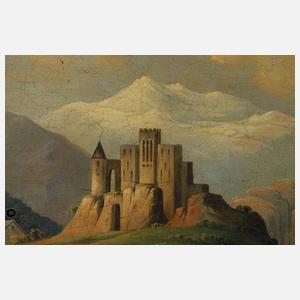 Bilderuhr Biedermeier