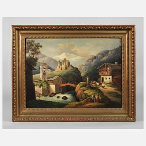 Bilderuhr Biedermeier