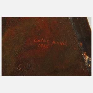 Bilderuhr mit Ansicht Bingen am Rhein 1822