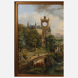 Bilderuhr Biedermeier