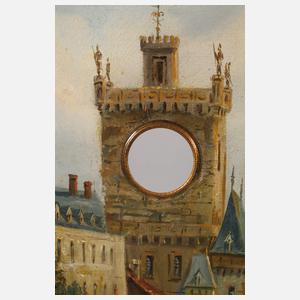 Bilderuhr Biedermeier