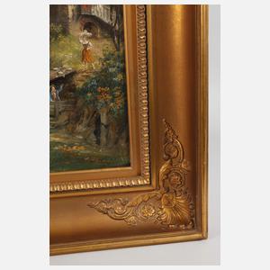 Bilderuhr Biedermeier