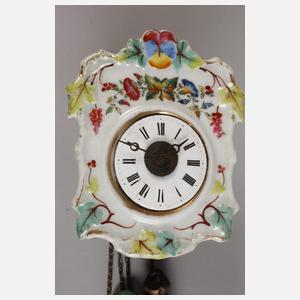 Kleine Porzellan-Schilderuhr