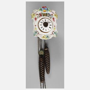 Kleine Porzellan-Schilderuhr