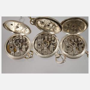 Neun Taschenuhren G. Jacot Locle