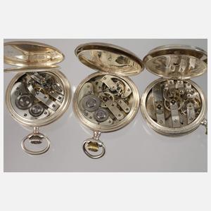 Neun Taschenuhren G. Jacot Locle