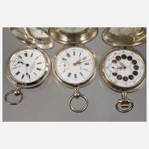 Neun Taschenuhren G. Jacot Locle