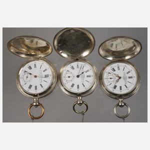 Neun Taschenuhren G. Jacot Locle