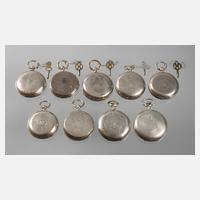 Neun Taschenuhren G. Jacot Locle111
