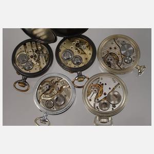 Fünf Taschenuhren