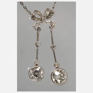 Jugendstilcollier mit Diamanten