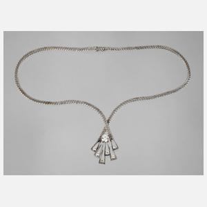 Collier mit Brillanten von zusammen ca. 1,5 ct