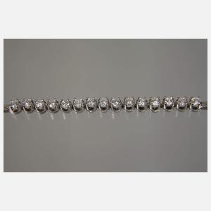 Armband mit Brillanten von zusammen ca. 1,6 ct