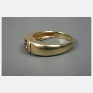 Herrenring mit Diamanten von ca. 1,07 ct