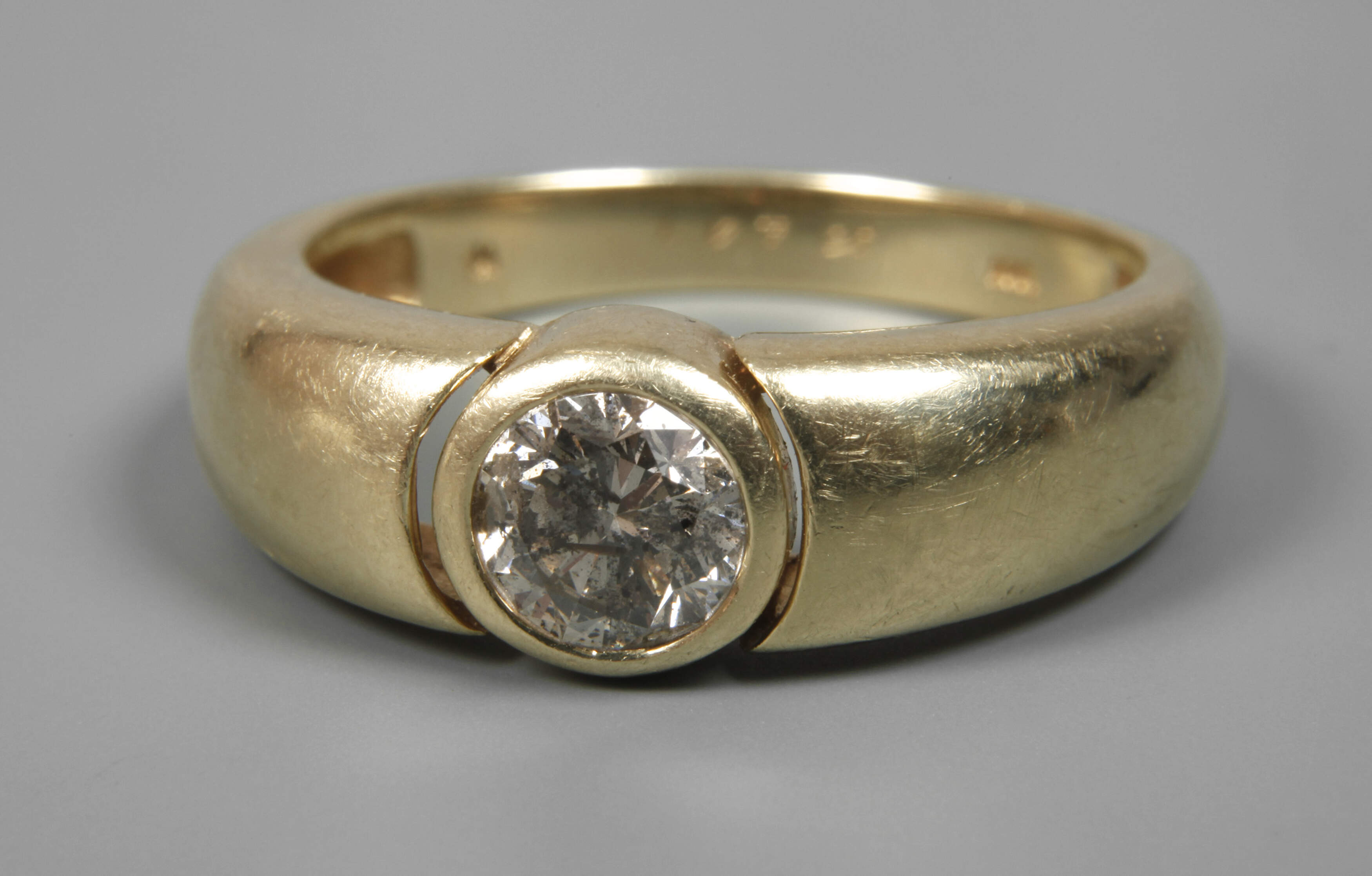 Herrenring mit Diamanten von ca. 1,07 ct